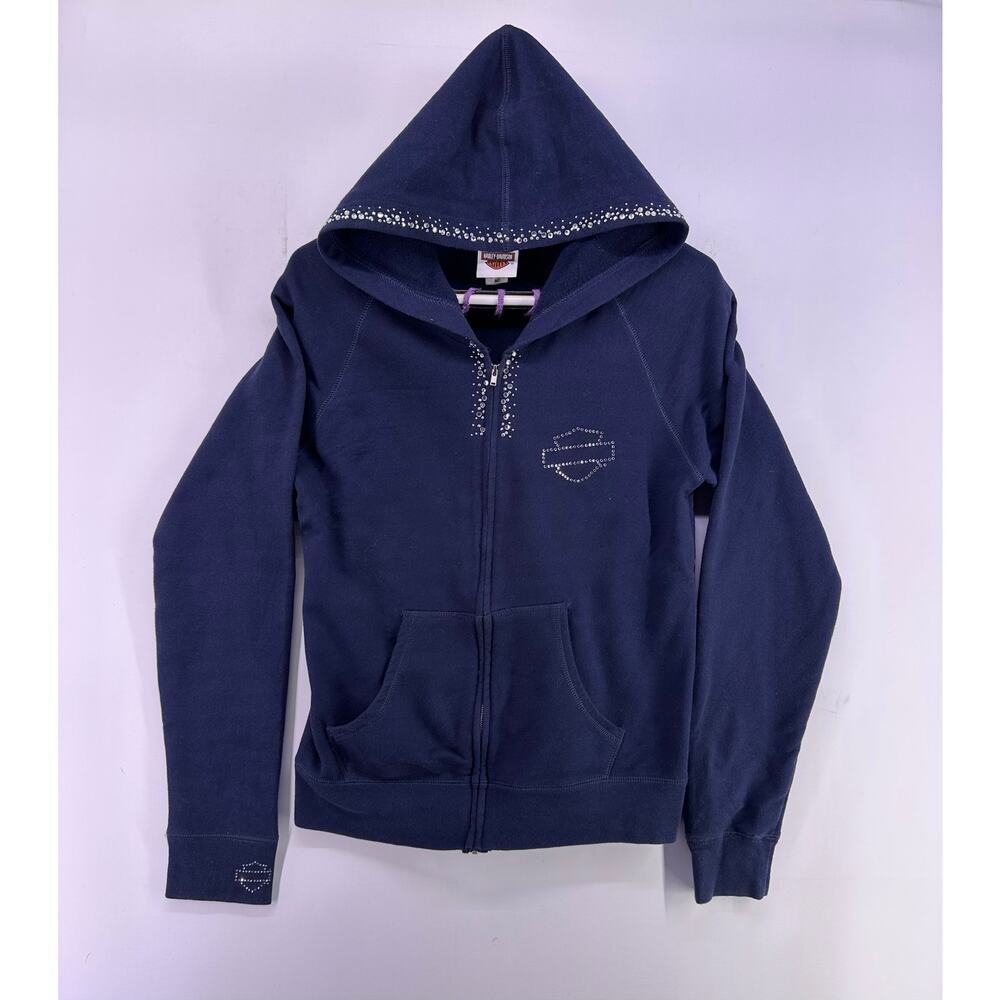 Harley Davidson Twin Cities Lakeville Navy Zipup Hoodie 2012